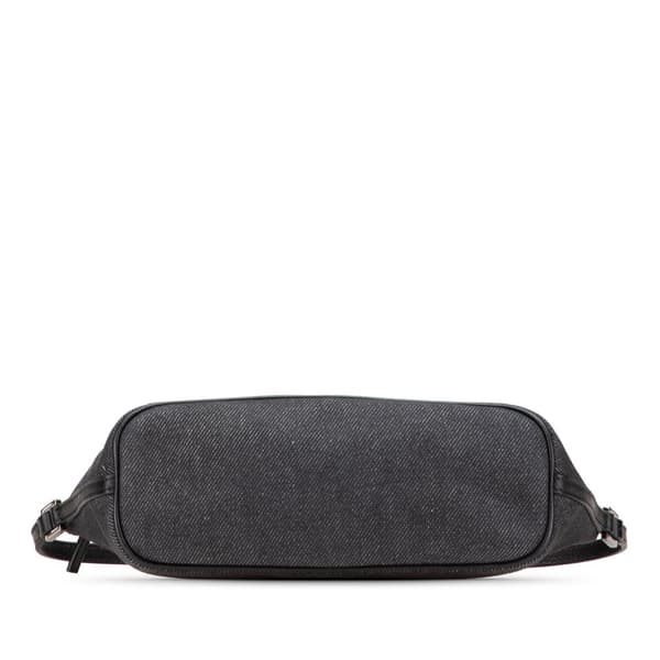 Pre-owned Gucci Denim Boat Shoulder Bag Black