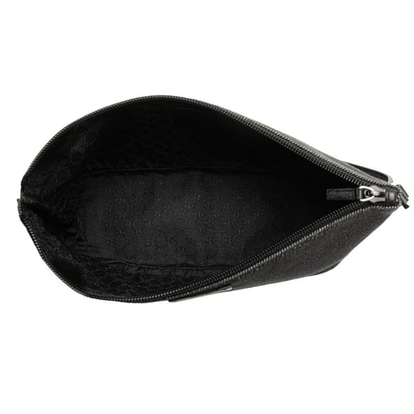 Pre-owned Gucci Denim Boat Shoulder Bag Black