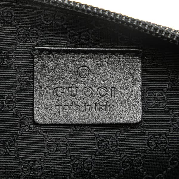 Pre-owned Gucci Denim Boat Shoulder Bag Black