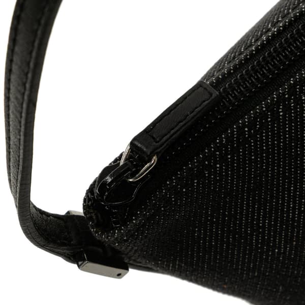 Pre-owned Gucci Denim Boat Shoulder Bag Black