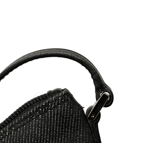 Pre-owned Gucci Denim Boat Shoulder Bag Black