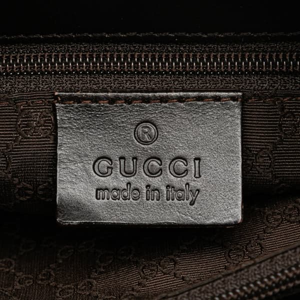 Pre-owned Gucci Canvas Web Shoulder Bag Brown