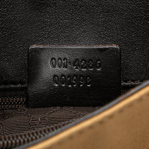Pre-owned Gucci Canvas Web Shoulder Bag Brown