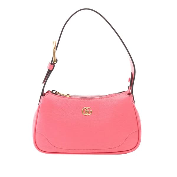 Pre-owned Gucci Mini Leather Aphrodite Shoulder Bag Pink