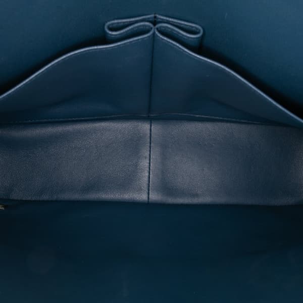 Pre-owned Chanel Jumbo Classic Lambskin Double Flap Blue