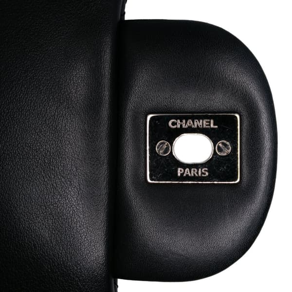 Pre-owned Chanel Maxi Classic Patent Double Flap Black