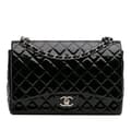 Miniatyrbild 1 av 10: Pre-owned Chanel Maxi Classic Patent Double Flap Black