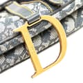 Miniatyrbilde 8 av 10: Pre-owned Dior Oblique Canvas Saddle Bag Blue