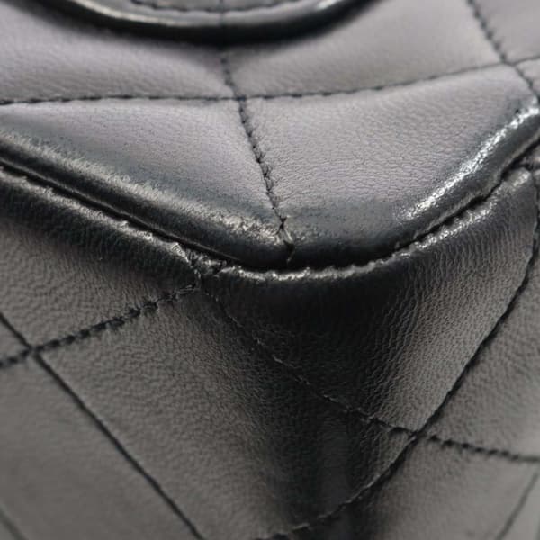 Pre-owned Chanel Medium Tall Classic Lambskin Double Flap Black