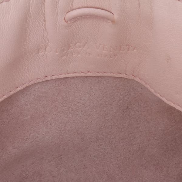 Pre-owned Bottega Veneta Nappa Intrecciato Shoulder Bag Pink