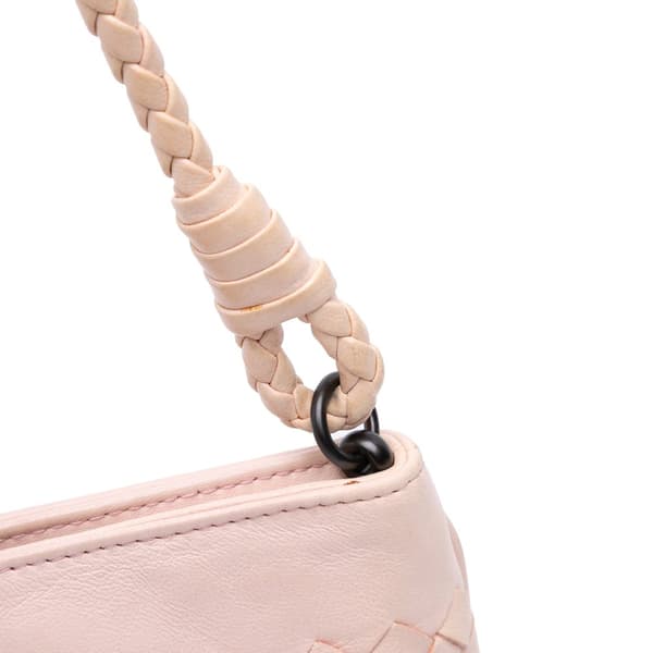 Pre-owned Bottega Veneta Nappa Intrecciato Shoulder Bag Pink