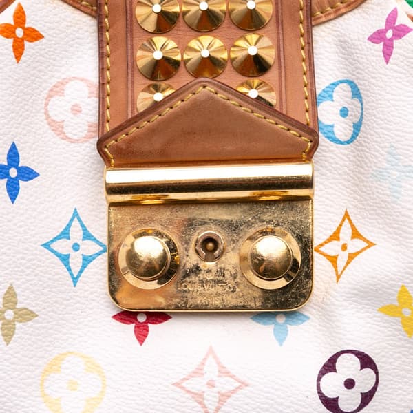 Pre-owned Louis Vuitton Monogram Multicolore Chrissie MM White