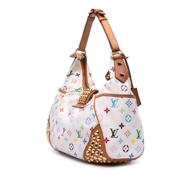 Pre-owned Louis Vuitton Monogram Multicolore Chrissie MM White