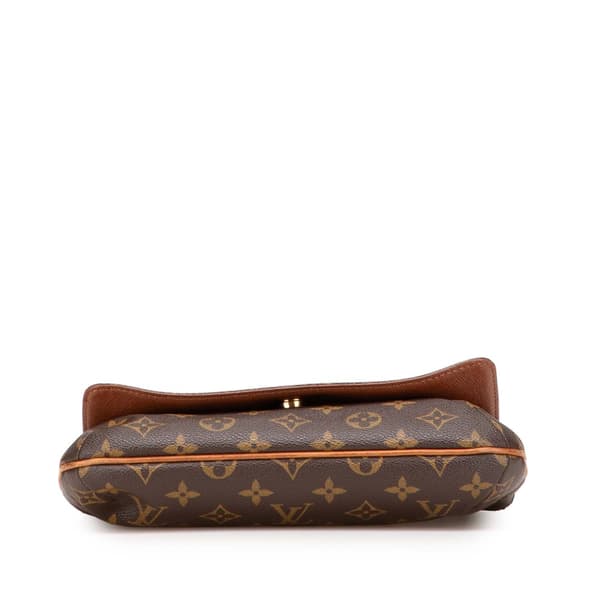 Pre-owned Louis Vuitton Monogram Musette Tango Short Strap Brown