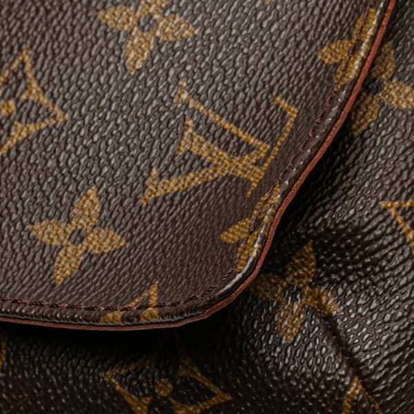 Pre-owned Louis Vuitton Monogram Musette Tango Short Strap Brown