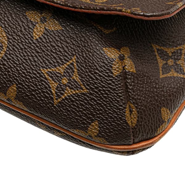 Pre-owned Louis Vuitton Monogram Musette Tango Short Strap Brown
