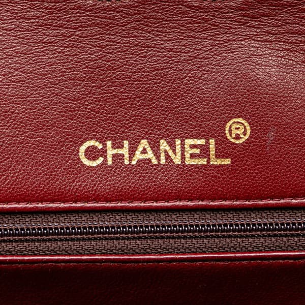 Pre-owned Chanel Medium Tall Classic Lambskin Double Flap Black