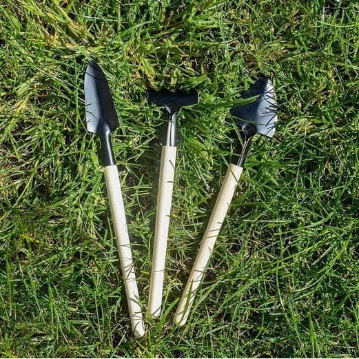 MAVURA blomspackel » Mini trädgårdsredskapsset spade kratta växtspackel mini spade trädgårdsspade spetsig spade mitten