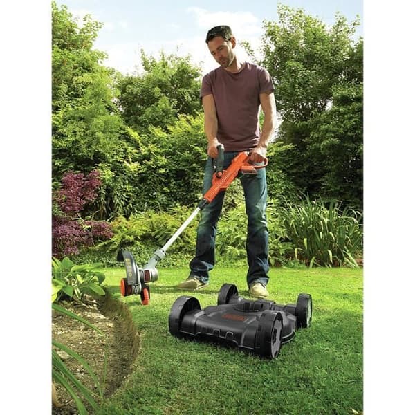 Svart - Decker BLACK+DECKER 3-i-1 Verktyg: 18V sladdlös trimmer, kantskärare och trimmer Orange 28 cm -