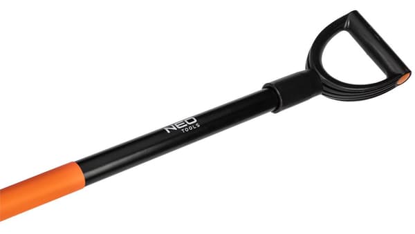 Hærdet spade, metalhåndtag, lige