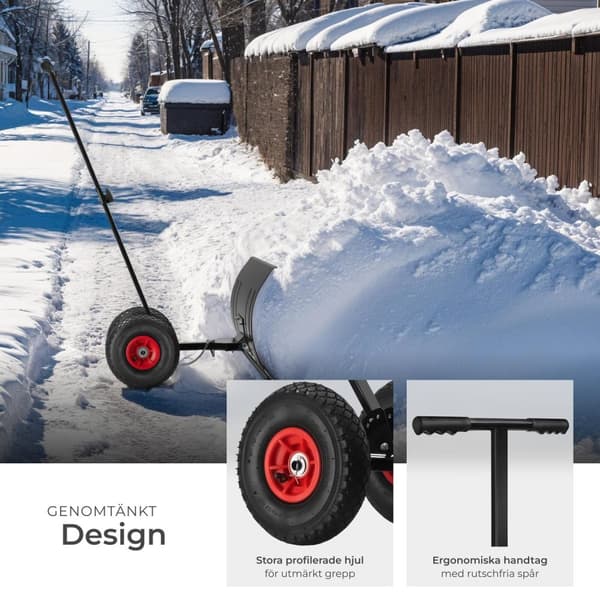 Snöskyffel Muttler med mönstrade luftdäck - svart/silver