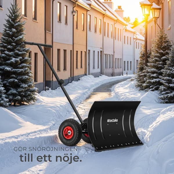 Snöskyffel Muttler med mönstrade luftdäck - svart/silver