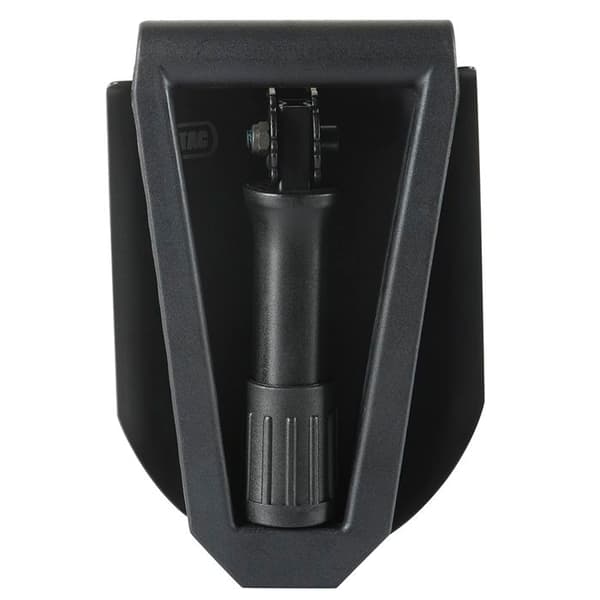 Svart M-Tac hopfällbar sits med grönt lock, stål och plast