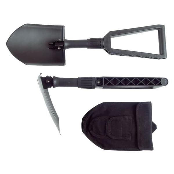 FISKARS Hopfällbar spade med bomullsfodral