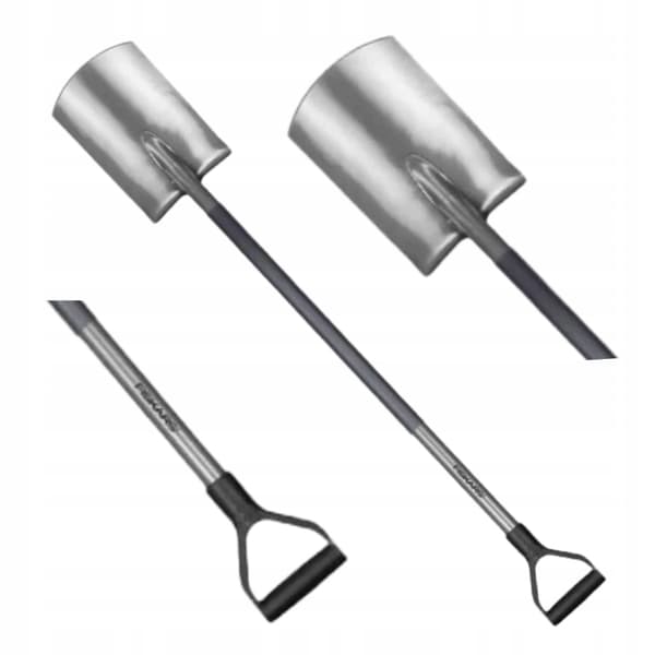 Lige spade med stålhåndtag 125 cm