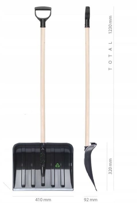 Snöskyffel med trähandtag 123 cm
