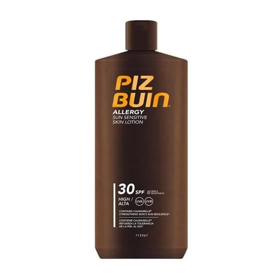 Piz Buin Allergy Lotion Spf30 High 400ml. Produktfunktioner: Kropp: Spf mellan 15 och 30 Hudtyp: Känslig Hy