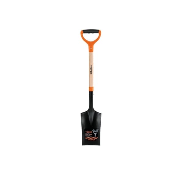 Grävspade 19x53cm, träskaft och 2-komponents brett D-handtag, 106cm Truper®