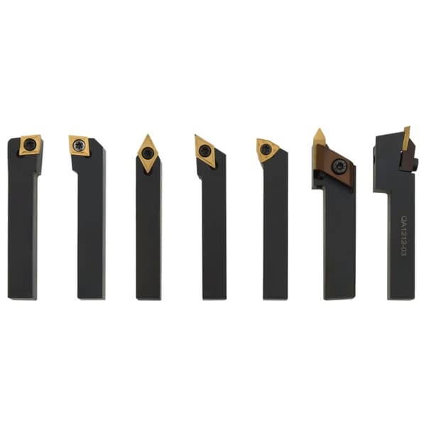 vidaXL Verktøysett for dreiebenk 12 stk indekserbar 12x12 mm 80 mm