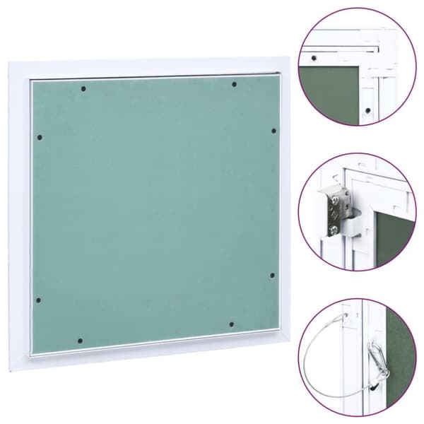 vidaXL Huoltoluukkupaneeli alumiinikehys ja kipsilevy 300x300 mm