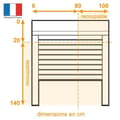 Miniatyrbillede 2 af 5: FRANKRIKE COMBI Aluminiumvalslucka - H 1,4 x B 1 m - Radioelektrisk styrning - Vit