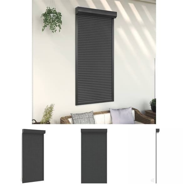 The Living Store Rulljalusi aluminium 100x210 cm antracit - Fönsterluckor