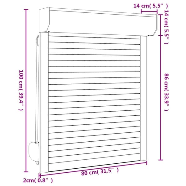 Rulljalusi aluminium 80x100 cm antracit - Jalusi - Jalusier - Home & Living