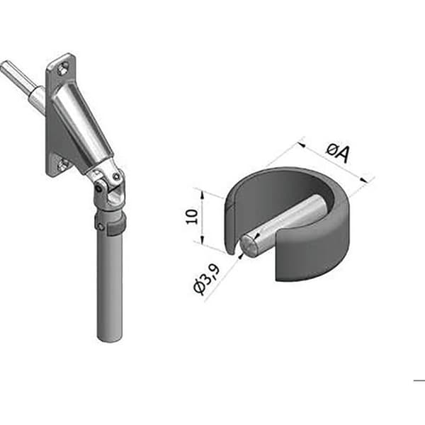 Bindande klipsring för vev diameter 13mm pivot 9,9mm vit – CHERUBINI – 759516