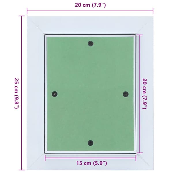 vidaXL Tilgangspanel med aluminiumramme og gipsplater 150x200 mm
