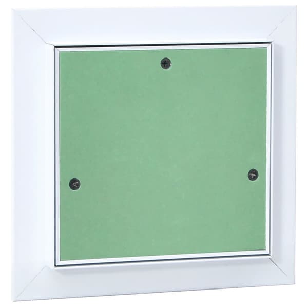 vidaXL Adgangspanel Grøn, Sølvfarvet Aluminium, Gips 200 x 200 x 12,5 mm