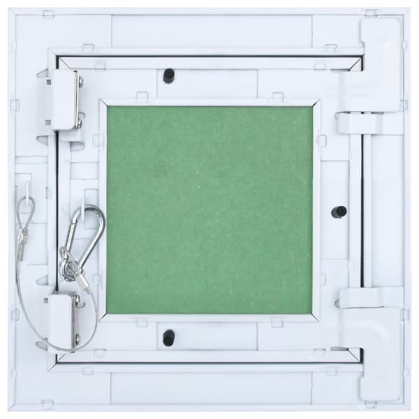 vidaXL Adgangspanel Grøn, Sølvfarvet Aluminium, Gips 200 x 200 x 12,5 mm