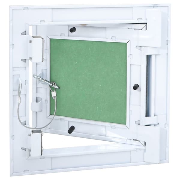 vidaXL Adgangspanel Grøn, Sølvfarvet Aluminium, Gips 200 x 200 x 12,5 mm