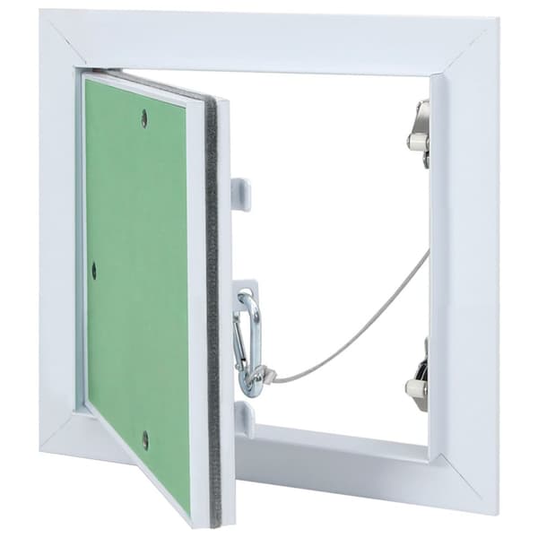 vidaXL Adgangspanel Grøn, Sølvfarvet Aluminium, Gips 200 x 200 x 12,5 mm