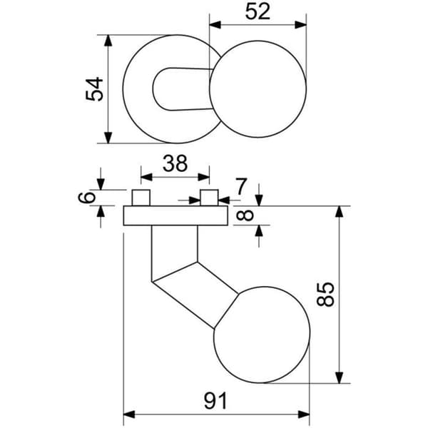 Richter Czech RK.KNOB.02.FIX.CE