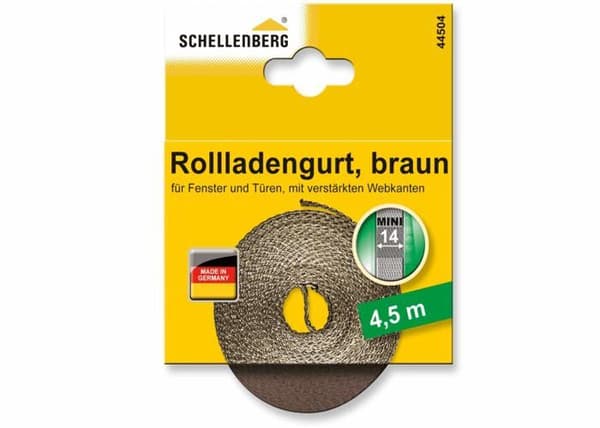 Volet roulant Schellenberg - 44104 - Rem för rullgardin, 14 mm, 4,5 m, Brun