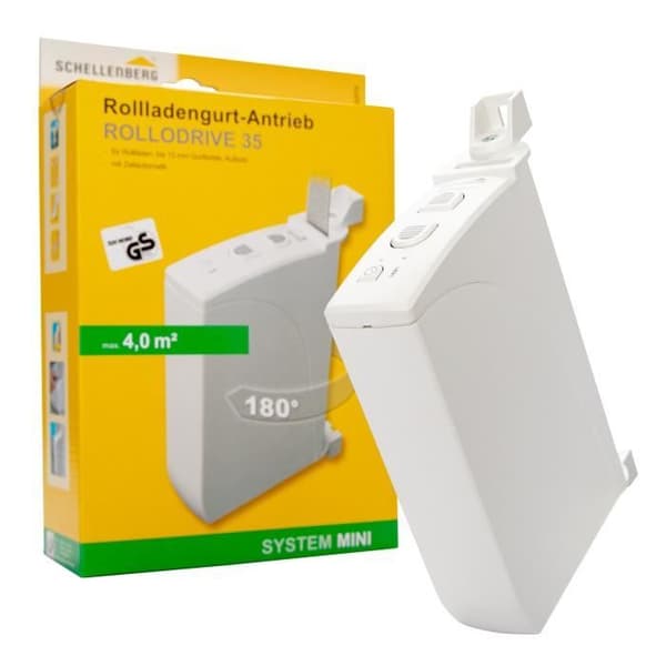 Schellenberg 22637 Rollodrive 35 Elektrisk rulljalusibandupprullare, dragkraft 12 Kg, upp till 4 m², för sin