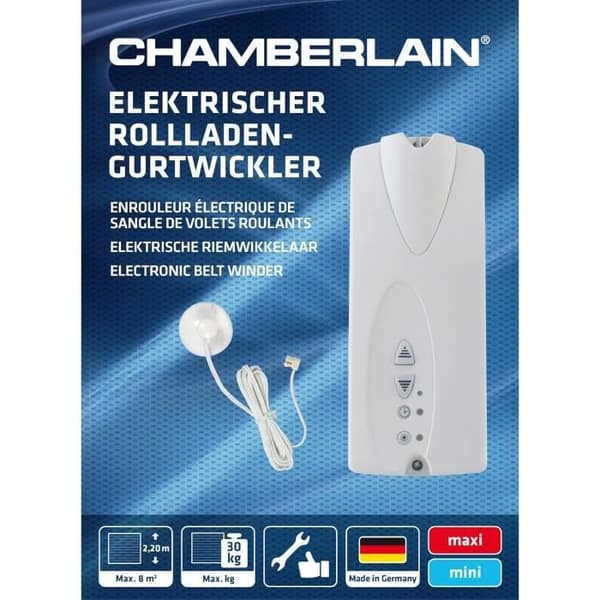 Fäste för elektrisk rullgardin - Chamberlain - wpd30u av 05 - PVC - 220 cm - Vit