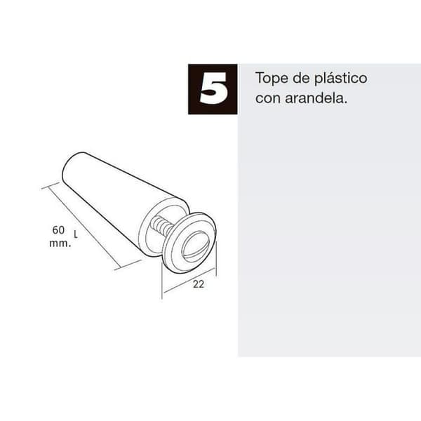 Stoppare för skruvjalusi 60 mm vit