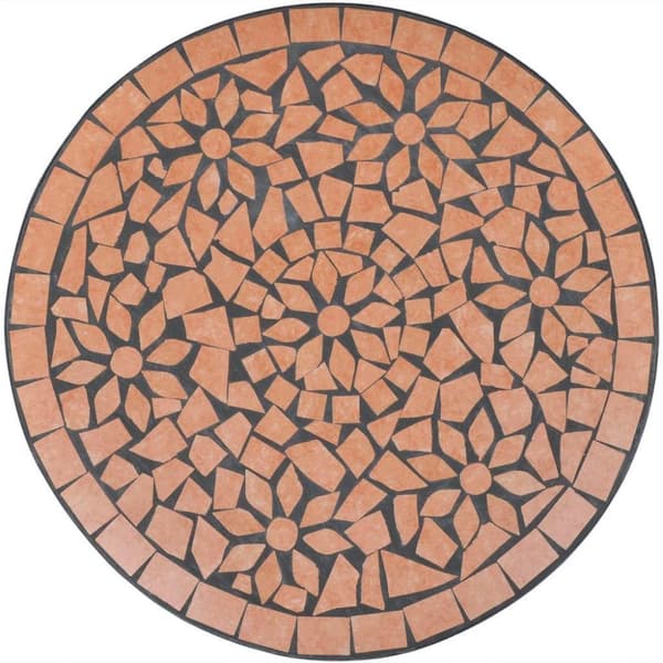 vidaXL Bistropöytä terrakotta 60 cm mosaiikki