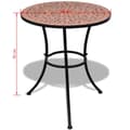 Pikkukuva 5 / 5: vidaXL Bistropöytä terrakotta 60 cm mosaiikki